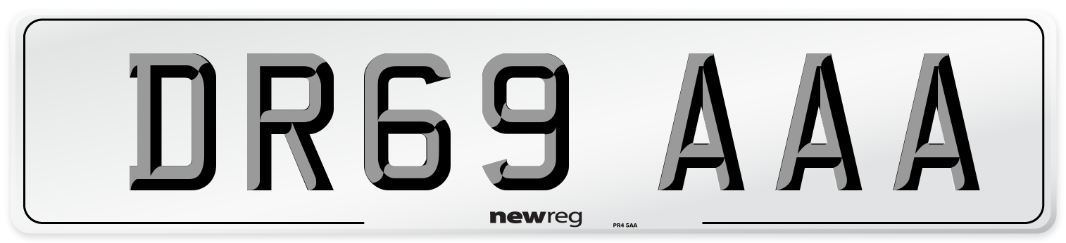 DR69 AAA Number Plate from New Reg